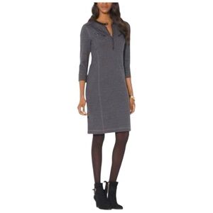 Lauren Ralph Lauren Sweater Dress Equestrian Chic Women’s Medium Black Gray